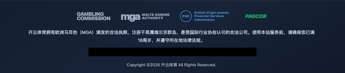 开云体育页脚说明
